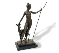 Figura de bronce Diana diosa de la caza escultura según réplica de McCartan