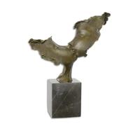 Figura de Bronce Escultura Abstracto Arte Figura Par Beso H 46 CM Escultura