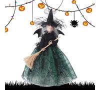 Figura de Bruja de Halloween, muñeca de Bruja pequeña,Adorno de árbol de muñeca Bruja | Muñeca de Escritorio Espeluznante de Halloween, Adorno para árbol, muñeca para habitación de niños