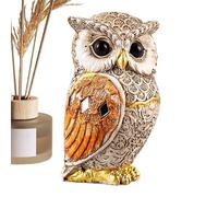Figura De Búho - Animal De Resina De 3,54 Pulgadas | Decoración De Estante Hecha A Mano: Escultura De Búho Con Acento De Mesa, Artesanía De Resina Detallada Que Agrega Personalidad Al Estilo De