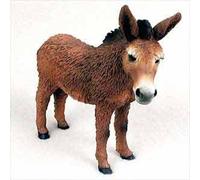 Figura de burro rojo realista de resina de piedra