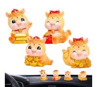 Figura de Caballo, 4 Piezas Decorativas de Resina 2026 con símbolo de éxito del año Nuevo Chino, de Escritorio, para cumpleaños, Dormitorio, hogar, Hombres, Mujeres, Navidad