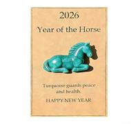 Figura de caballo acrílico de la suerte para el año 2026 del caballo que simboliza la fuerza, la libertad y la perseverancia para la oficina en casa o exhibición de espacio de meditación (estilo