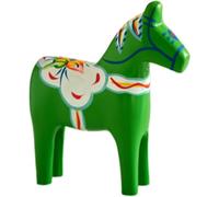 Figura de caballo Dala sueco de 1/2 piezas, estatua de estilo de madera de resina pintada a mano, adorno artesanal tradicional nórdico para decoración del hogar(Green,Hand-painted big horse)