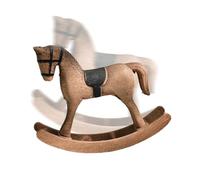 Figura de caballo de madera, decoración de juguete de caballo balancín, divertido de escritorio, lindo regalo de caballos de madera para niños, niñas, cumpleaños, Navidad, hogar, oficina, sala