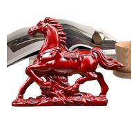 Figura de caballo de madera | Decoración del Año del Caballo 2026 - Escultura animal auspiciosa, para el hogar, estantería, mueble de TV, chimenea, escritorio, sala de estar, sala de estudio
