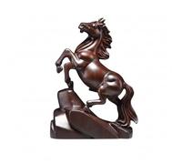 Figura de caballo de madera, estatua de caballo del zodiaco chino, escultura de caballo rojo de Feng Shui, figura de caballo de fuego, para decoración de mesa de escritorio de oficina en casa y regalo