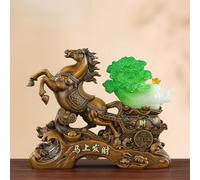 Figura De Caballo Feng Shui, Decoración De Año Nuevo, Adorno De Caballo De La Suerte 2026, Adecuado For Uso En El Hogar, La Oficina Y El Escritorio(33x11x26m/13x4.3x10.2in)