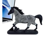Figura de caballo Golden Wealth, escultura artística de caballo de resina, figura de caballo para decoración del hogar, estatua decorativa de caballo, regalo de escultura de caballo dorado, caballo de