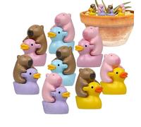 Figura De Capibara | 8 Piezas Pequeñas Figuras de Capibara Toppers para Pasteles,Decoración Hogar Animales Pequeños Accesorios Jardín Toppers Tarta para Cumpleaños Infantiles y Adultos