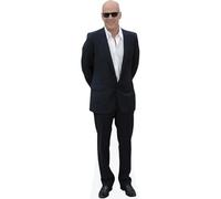 Figura de cartón de Bruce Willis (White Shirt) a tamaño Real - Decoración para Fiestas, cumpleaños y photocall - Soporte Plegable Incluido