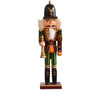 Figura de cascanueces de madera - 30 cm soldado cascanueces de Navidad | Decoraciones navideñas festivas para estante y esa