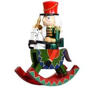 Figura De Cascanueces De Madera Vintage En Decoración Navideña De Caballo M
