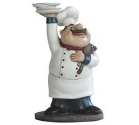 Figura de chef sosteniendo platos SS-G-65003 de George S. Chen Imports, 10,75""