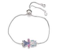 Figura de circonita cúbica multicolor nudo chica encanto pulsera regalo hogar moda pulsera pulsera pulsera niña, A