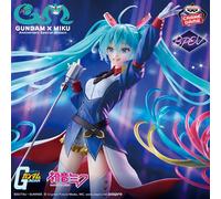 Banpresto Figura de Accion Gundam 45Th X Hatsune Miku Banpresto Evolve - Gundam Collaboration 21cm - BP30087P Multicolor - Figura Coleccionable - Ideal para los fanáticos del Anime