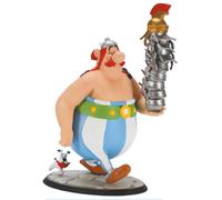Figura de colección Plastoy Astérix, Obélix con una pila de cascos (2024)