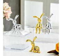 Figura de conejo con lenguaje visual relajante para hogares, oficinas o entornos de vida compartidos que buscan un carácter suave (C)