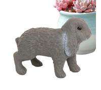Figura de conejo, decoración de pastel de conejo, figuras realistas lindas de conejito de Pascua - Pequeña estatua de conejo, juguete educativo para niños en edad preescolar, escuela, día de la madre