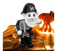 Figura de cráneo genérica - Adorno esqueleto para estante | Estatua ornamento guerrero resina decoración estantería estantería de Halloween