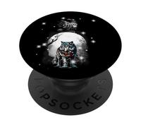 Figura de cuento de hadas para niños, cuervos bosque místico, lobo PopSockets PopGrip Adhesivo