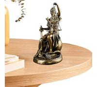 Figura de dama de la justicia, estatua de resina de dama sentada ciega, figura de ley, decoración del hogar, estatua de abogado para escritorio, estantería, sala de estar, decoración del hogar