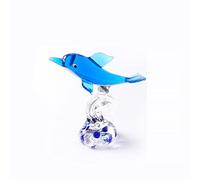 Figura de delfín de cristal, adorno de animales marinos, decoración de mesa para el hogar, pecera, manualidades, pisapapapeles para niños, regalo de Navidad, 7