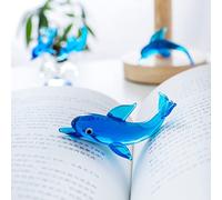 Figura de delfín de cristal, adorno de animales marinos, decoración de mesa para el hogar, pecera, manualidades, pisapapapeles para niños, regalo de Navidad, 5