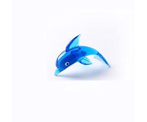 Figura de delfín de cristal, adorno de animales marinos, decoración de mesa para el hogar, pecera, manualidades, pisapapapeles para niños, regalo de Navidad, 4