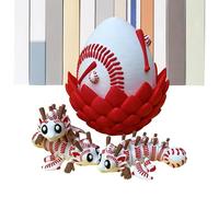 Figura de dragón articulada, escultura de articulación flexible, exhibición de criatura de huevo impresa, modelo 3D Fidget para cumpleaños, inauguración de la casa, dormitorio, sala de estar, sala de