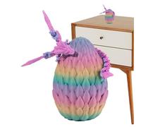 Figura de dragón Articulado - 3D Printed Dragon In Egg, Full Articulated Crystal Dragons Toy, Collectible Fantasy Dragons Model for Boys Girls Children, Desk Display Toy Gift, Home Decoration, Birthda