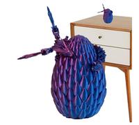 Figura de dragón Articulado - 3D Printed Dragon In Egg, Full Articulated Crystal Dragons Toy, Collectible Fantasy Dragons Model for Boys Girls Children, Desk Display Toy Gift, Home Decoration, Birthda