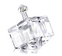 Figura de Dreidel de cristal hecha a mano de 3.5 pulgadas con letras hebreas, pisapapeles de vidrio, coleccionables, regalo de Hanukkah, decoración de mesa para el hogar