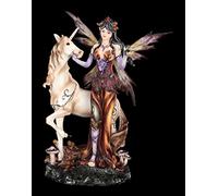 Figura de elfo con unicornio - El otoño llega - Figura decorativa de hadas de elfo