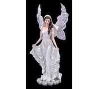 Figura de elfo de novia con velo rosa | Figura de elfo ángel de hada, estatua de boda