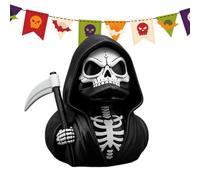 Figura de Esqueleto | Estatua de Terror Gótico Sosteniendo Una, Un de Goma de Miedo | Decoración de Estante de la Casa embrujada de Halloween, Tablero de Instrumentos go