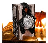 Figura de Esqueleto Leyendo un Libro | Estatuilla De Resina Tenebrosa Que En La Oscuridad | Decoración Interior para Casa Embrujada Dormitorio Sala de Estar Oficinas Apartamento