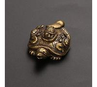 Figura de Feng Shui chino, mini estatua de latón, figuras de fortuna de Fengshui chino, figuras de latón en miniatura, estatua de tortuga de bronce antiguo, figuras en miniatura, tortuga de cobre clás