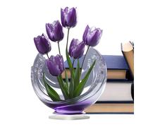 Figura de Flor - coleccionables de Flores, centros de Mesa de acrílico 2D, de Escritorio, Ramo de Flores acrílicas, decoración para Ella, Mujer, Madre, niña, gabinete, hogar