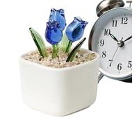 Figura de flor de - Decoración Artificial de , pantalla de ramo de las mujeres, regalo de pieza central de ornamento artesanal | Elegante Tabletop Acento para sala de estar dormitorio