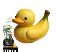 Figura De Fruta De Pato - Estatua De Pato Divertido Para Escritorio | Decoraciones De Escritorio De La Estatua Decorativa De Resina Decorativa Con Temas De Frutas Creativas Para Oficinas (Plátano)