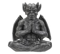Figura de g rgola medita con las manos dobladas | Estatua decorativa Fantasy