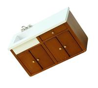Figura de gabinete de cocina, modelo realista vintage, escena de la vida, muñecas, casa de simulación, muebles de juego para cocina en miniatura