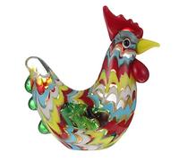 Figura de gallina de Cristal, Figura de de Cristal, en Miniatura, Coleccionable, Arte soplado a Mano, Pollo, Escritorio, pisapapapeles para casa, Oficina, decoración de Mesa