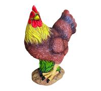 Figura de gallina para jardín, escultura decorativa, resistente a la intemperie