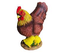 Figura de gallina para jardín, escultura decorativa, resistente a la intemperie