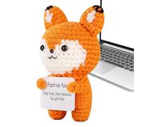 Figura de ganchillo acogedora | Animal de apoyo emocional | Idea de regalo motivadora para todos | Muñeca de punto con mensajes positivos | Perfecto para hombres, mujeres, amigos y miembros de la