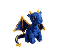 Figura de ganchillo de dragón - Mini muñeco de ganchillo con tarjeta de energía positiva, apoyo emocional mutante, juguete de peluche animado para mujeres, amigos, estudiantes Navidad