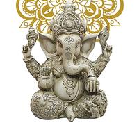 Figura de ganesha,budas grandes de jardin,figuras decorativas modernas salon 12inch Adorno decorativo de Dios del éxito para la decoración de la mesa del hogar,figuras de budas Resina,Natural