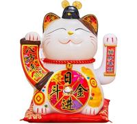 Figura de gato agitando, decoración china de Feng Shui, traidor de riqueza, bonito adorno para el hogar y el coche